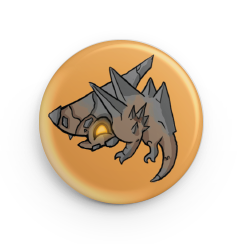 1.25" Earth Drake Hatchling Button