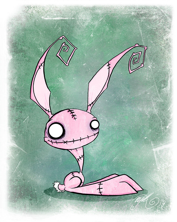 Lago The Zombie Bunny Art Print (Autographed)