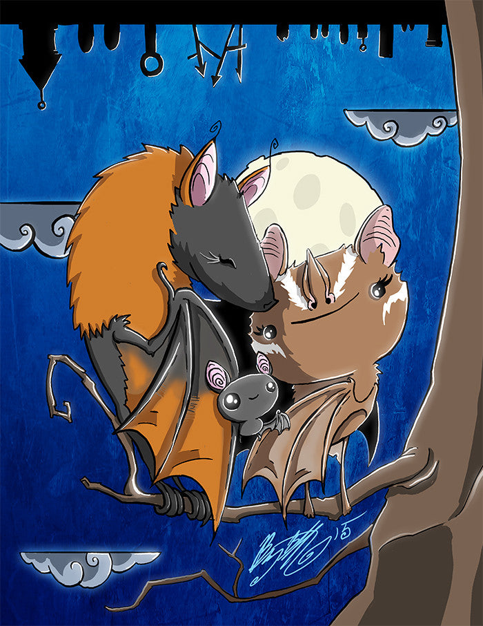 Mother Bats Art Print (Autographed)