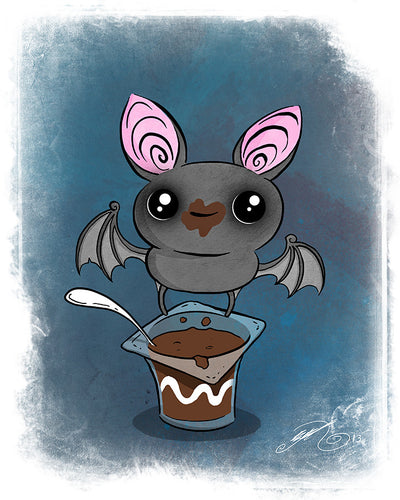 Pudding Bat Art Print (Autographed)